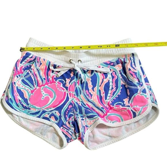 LILLY PULITZER JELLIES BE JAMMIN IRIS BLUE CHRISSY LOUNGE SHORTS SZ S BEACHY - Picture 3 of 16